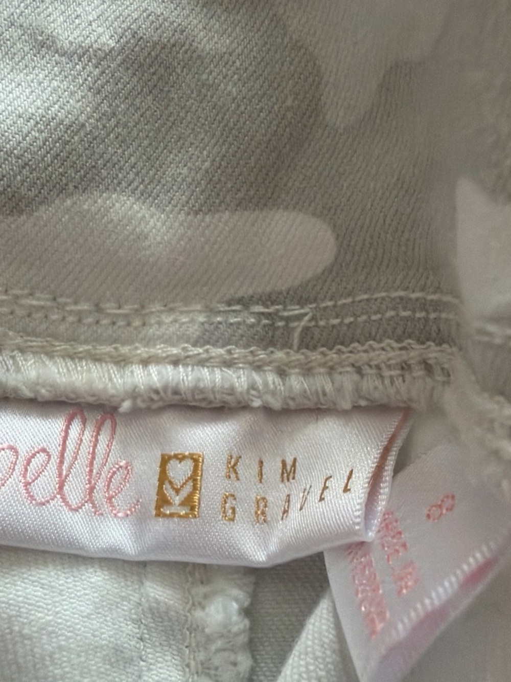 Belle by Kim Gravel Denim Shorts Duo - Light Camo & Beige - Picture 5 of 6